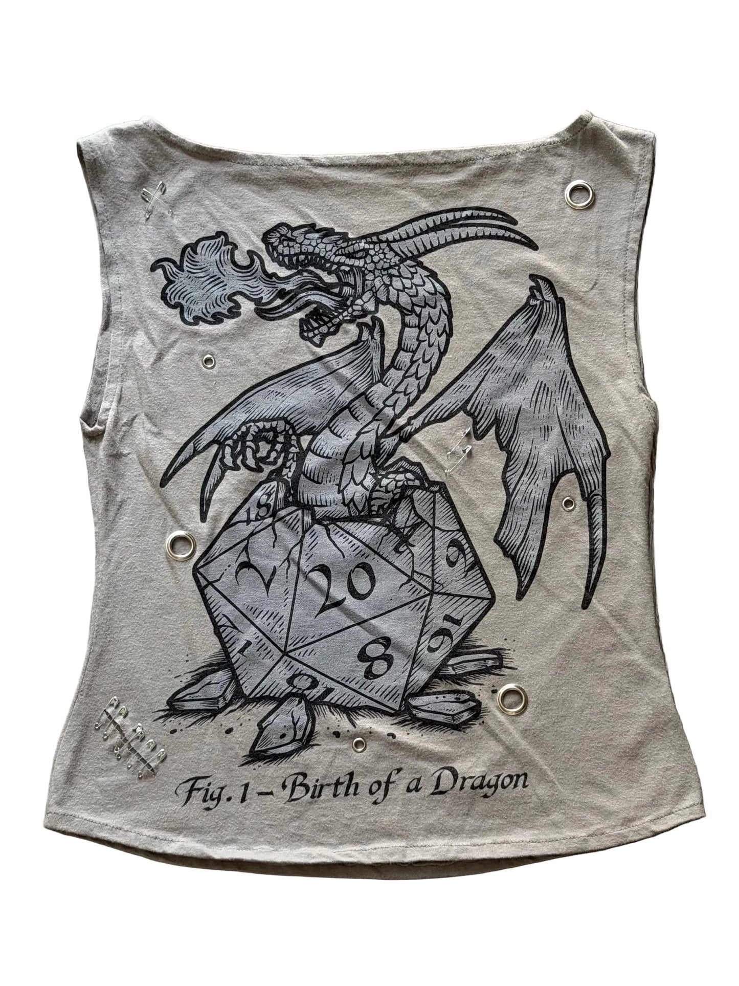 1/1 Vintage Boat Neck Tee - Birth of the Dragon