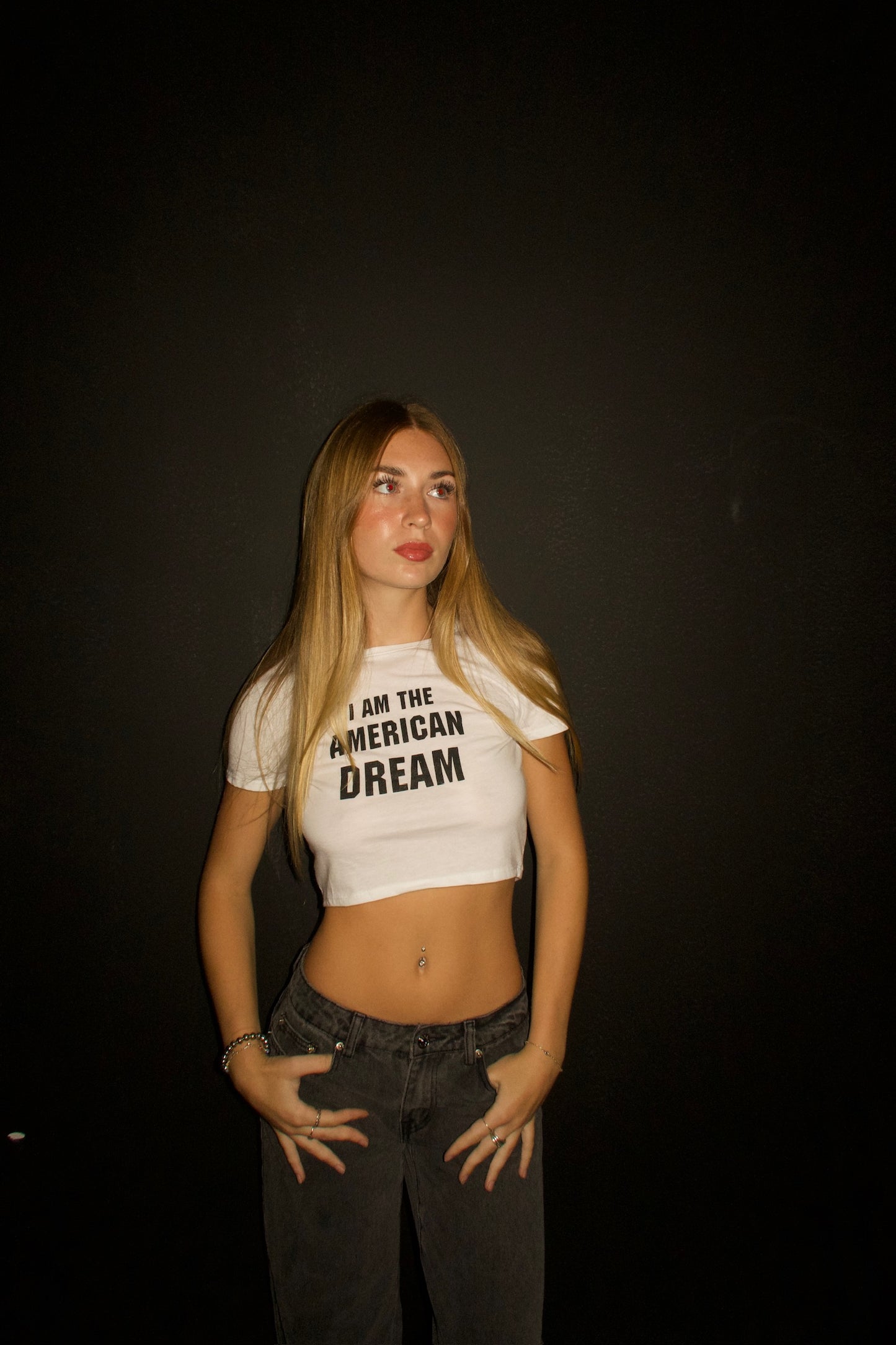 I AM THE AMERICAN DREAM Crop Tee