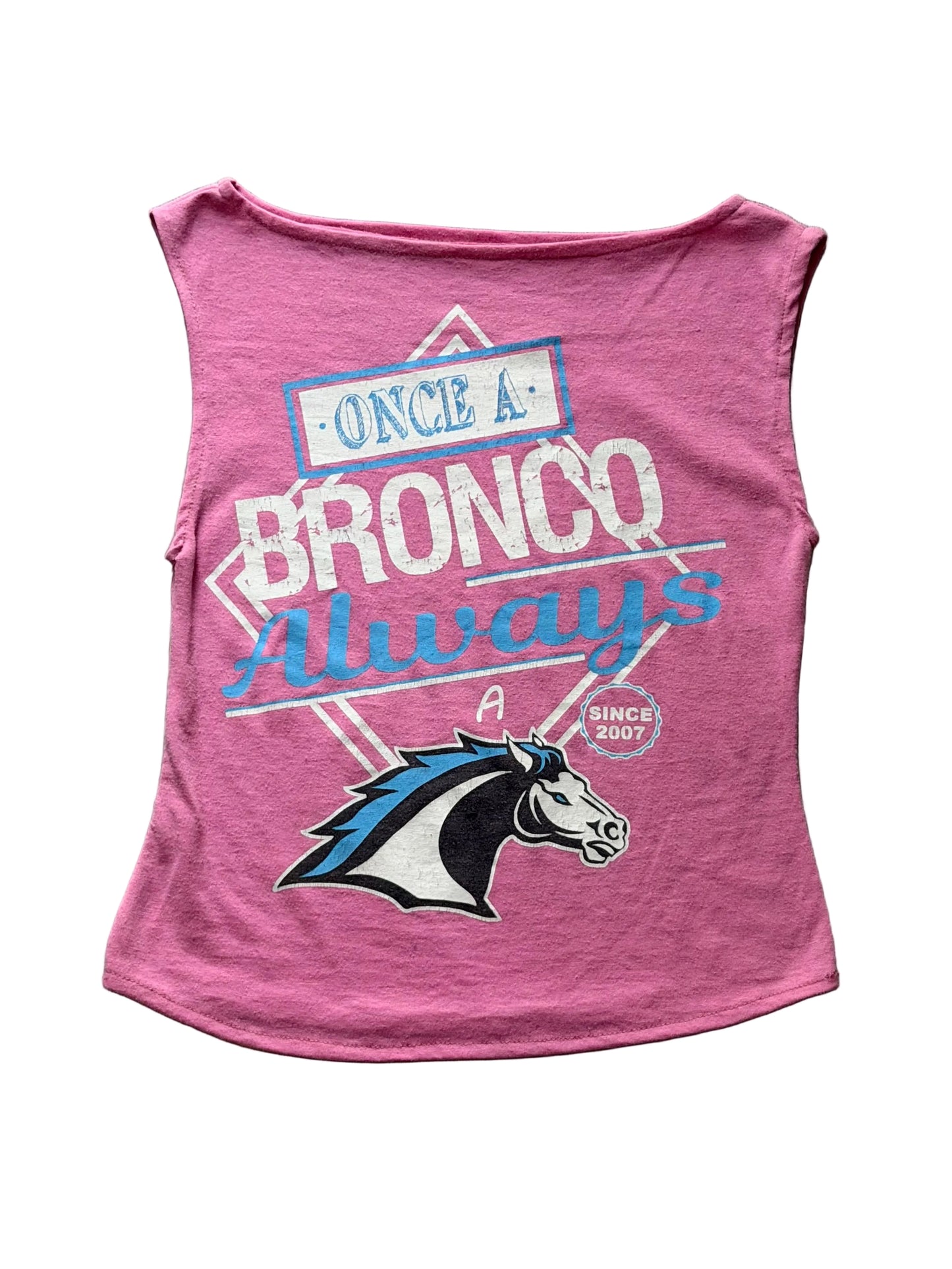 1/1 Vintage Boat Neck Tee - BRONCO NFL