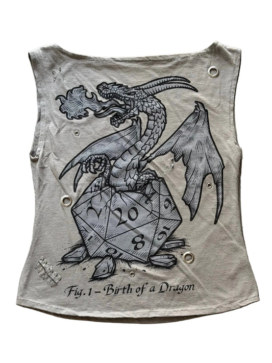 1/1 Vintage Boat Neck Tee - Birth of the Dragon
