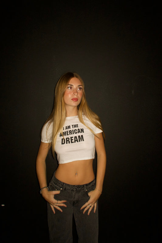 I AM THE AMERICAN DREAM Crop Tee