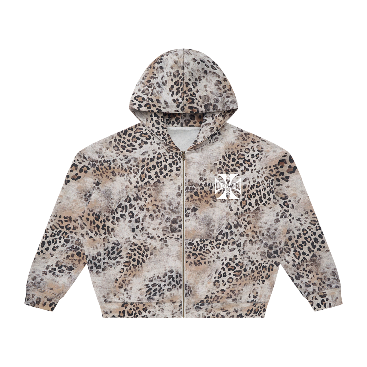 EAST COAST LEOPARD ZIP HOODIE