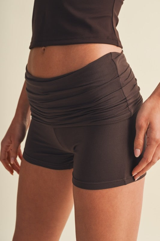 Soft Knit Foldover Shorts