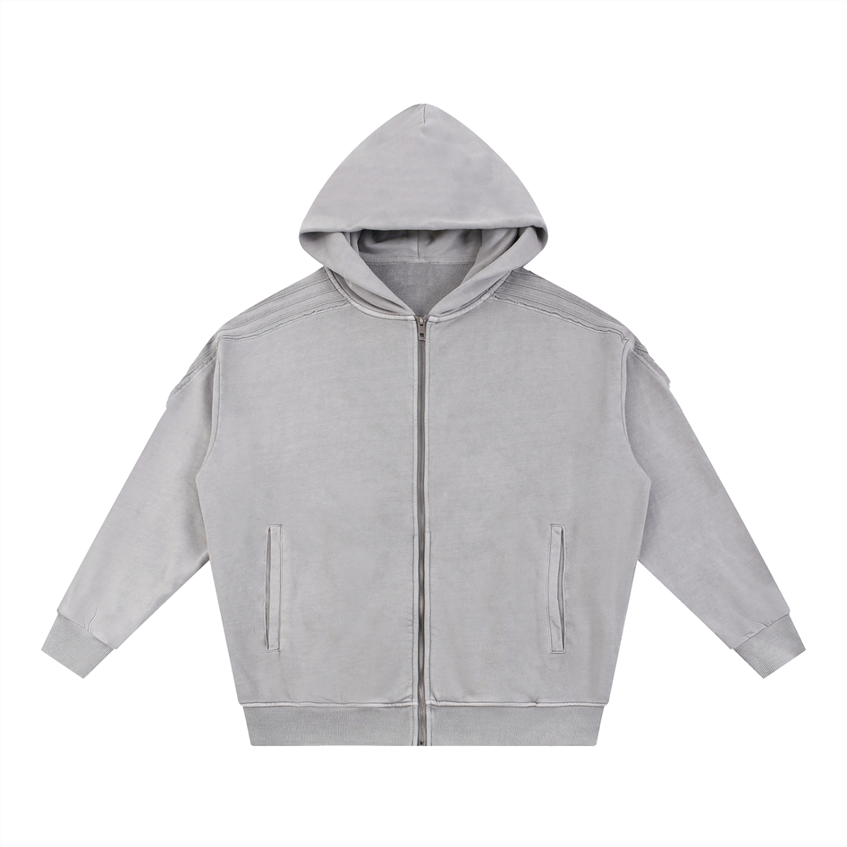 ESSENTIAL TAPE RAW EDGE ZIP HOODIE