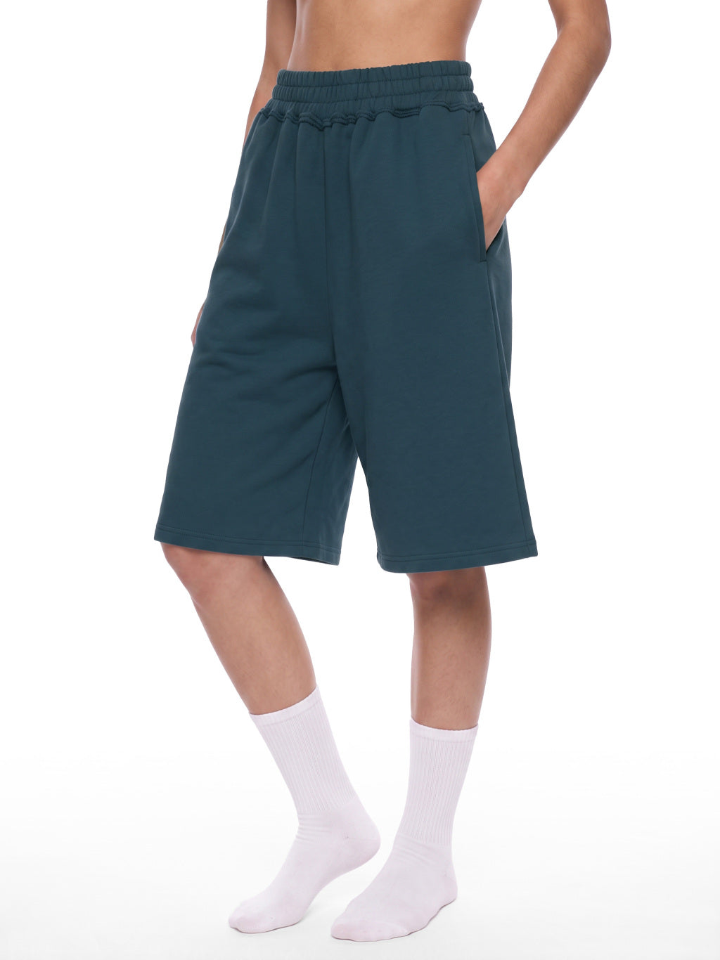 Unisex Raw Edge Baggy Shorts