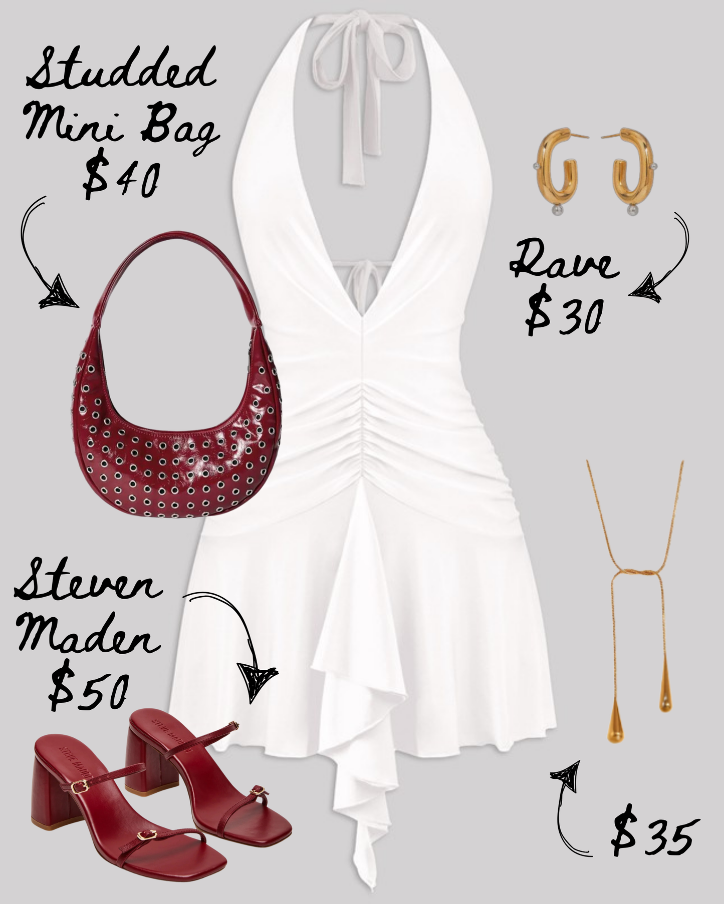 Open Back Halter Mini Dress