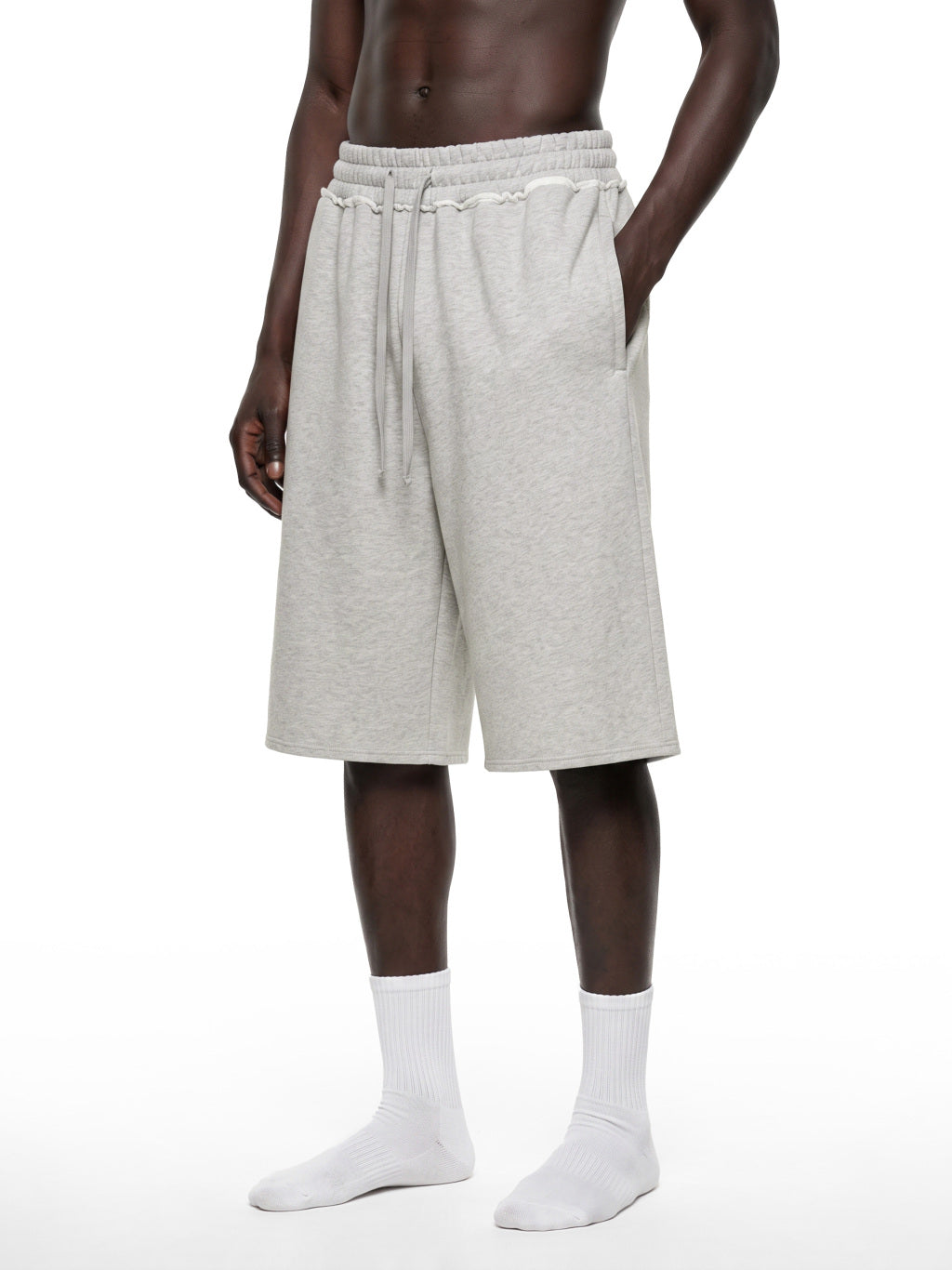 Unisex Raw Edge Baggy Shorts