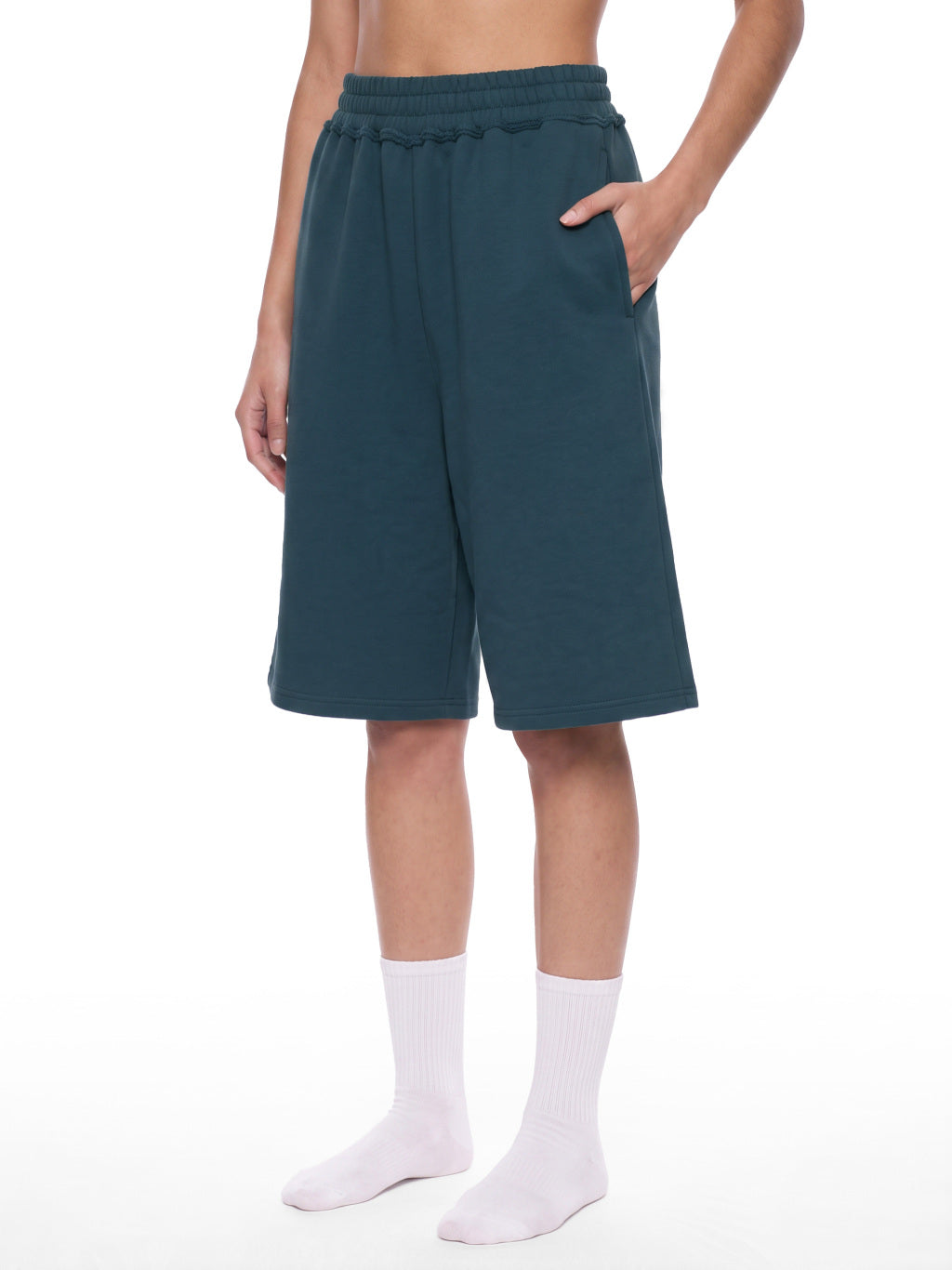 Unisex Raw Edge Baggy Shorts
