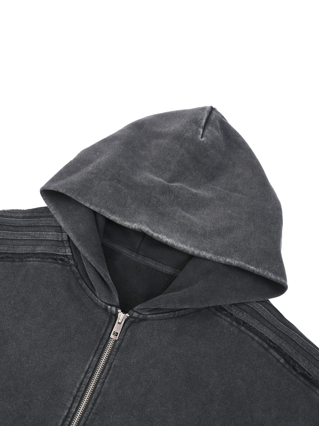 ESSENTIAL TAPE RAW EDGE ZIP HOODIE